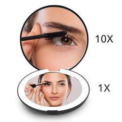 Fancii mirror features 1x and 10x magnification for detail work and grooming