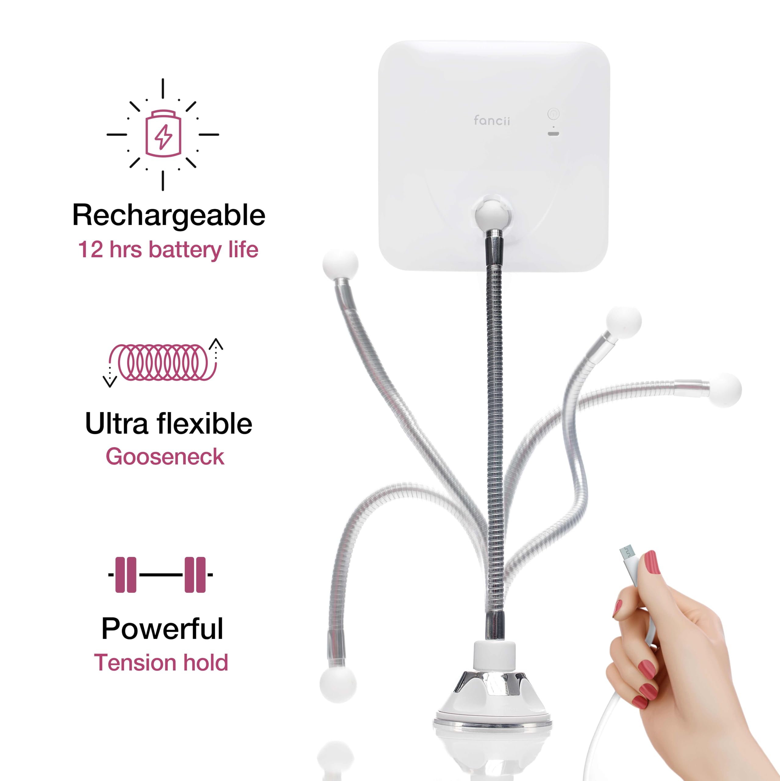 Fancii Mira 2 Plus cordless operation with long charge for convenient grooming anywhere.