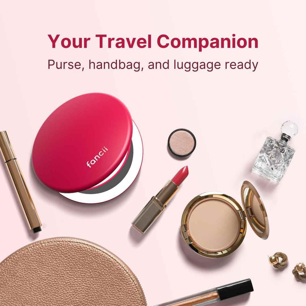 Fancii Taylor purse-size mirror fits bags for quick touch-ups