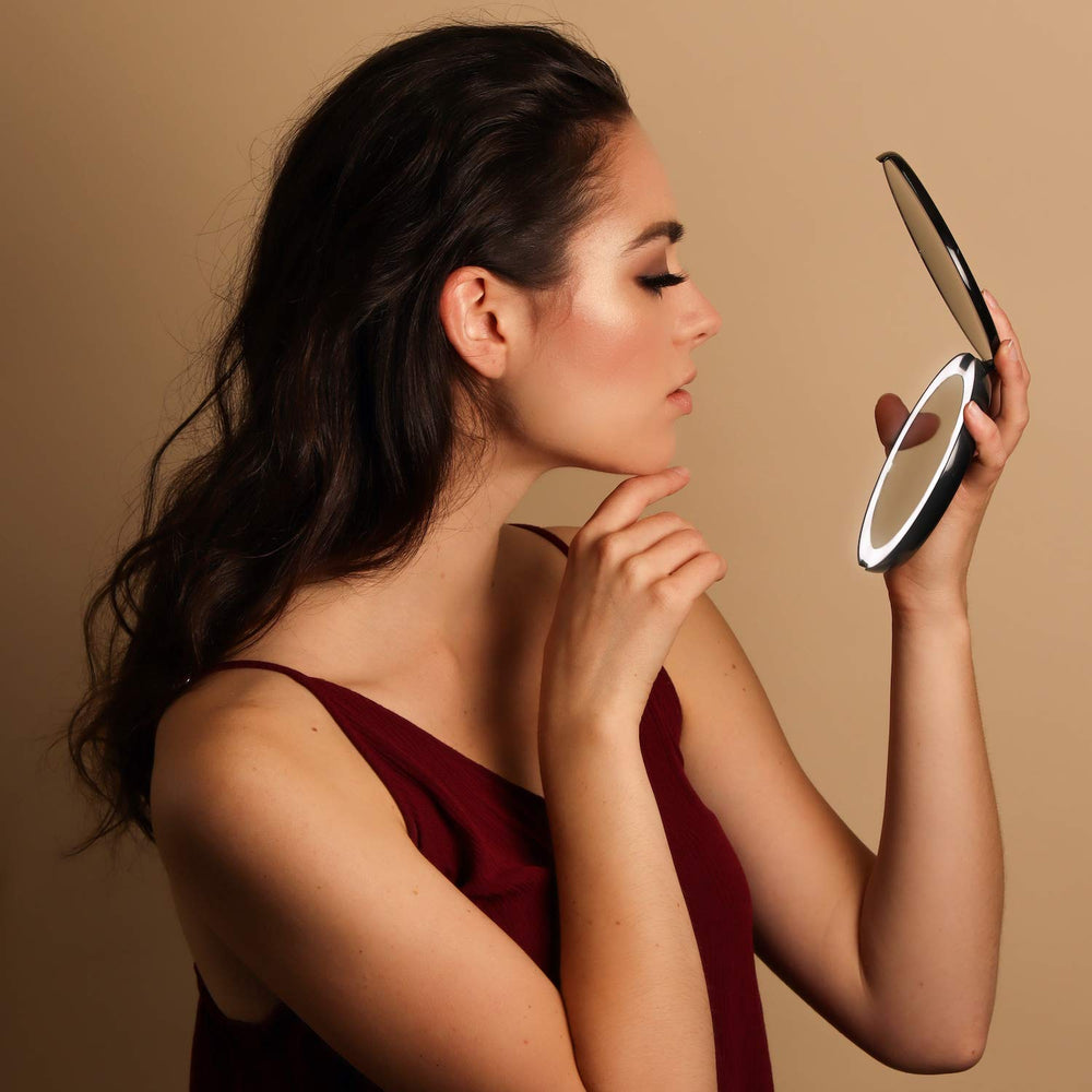 Fancii travel mirror folding compact design ideal for purse storage and travel