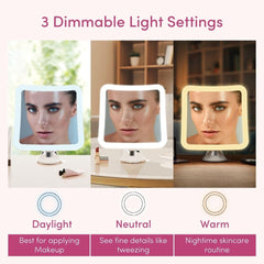 Fancii USB-C rechargeable makeup mirror provides long-lasting light for busy mornings