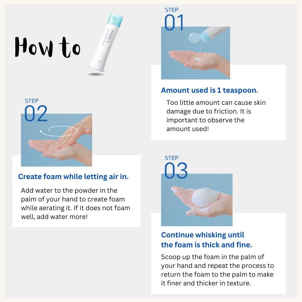 FANCL Facial Cleansing Powder pores-cleanse closeup shows dirt lifting.