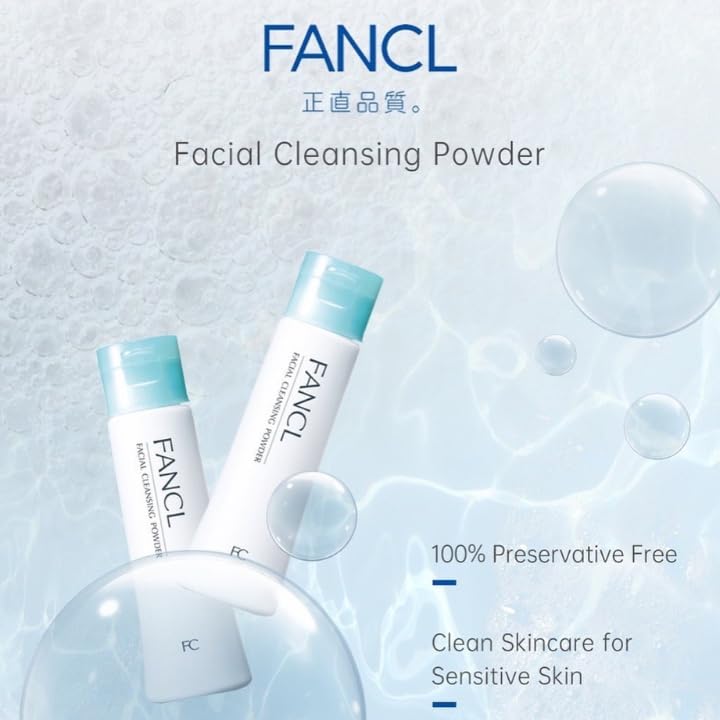FANCL Facial Cleansing Powder pores image illustrates lifting dirt for clearer look