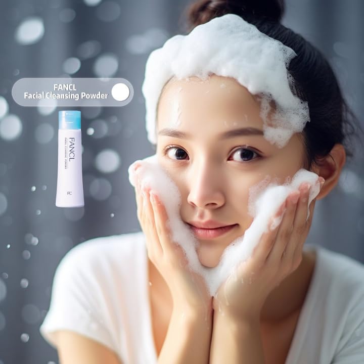 FANCL Facial Cleansing Powder soft-hydration shot suggests nourishing finish.
