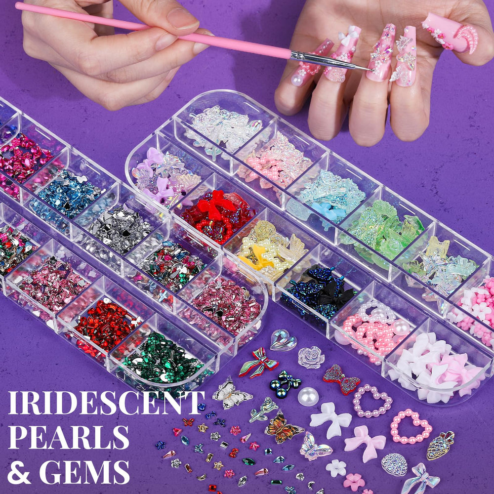 Dijes para uñas Fandamei 3D para adornos creativos