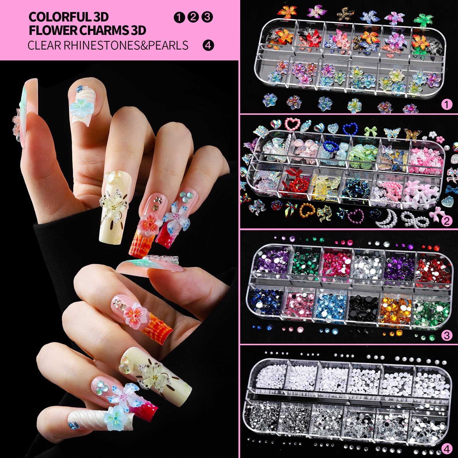 Fandamei coffin and almond false nail tips in multiple sizes