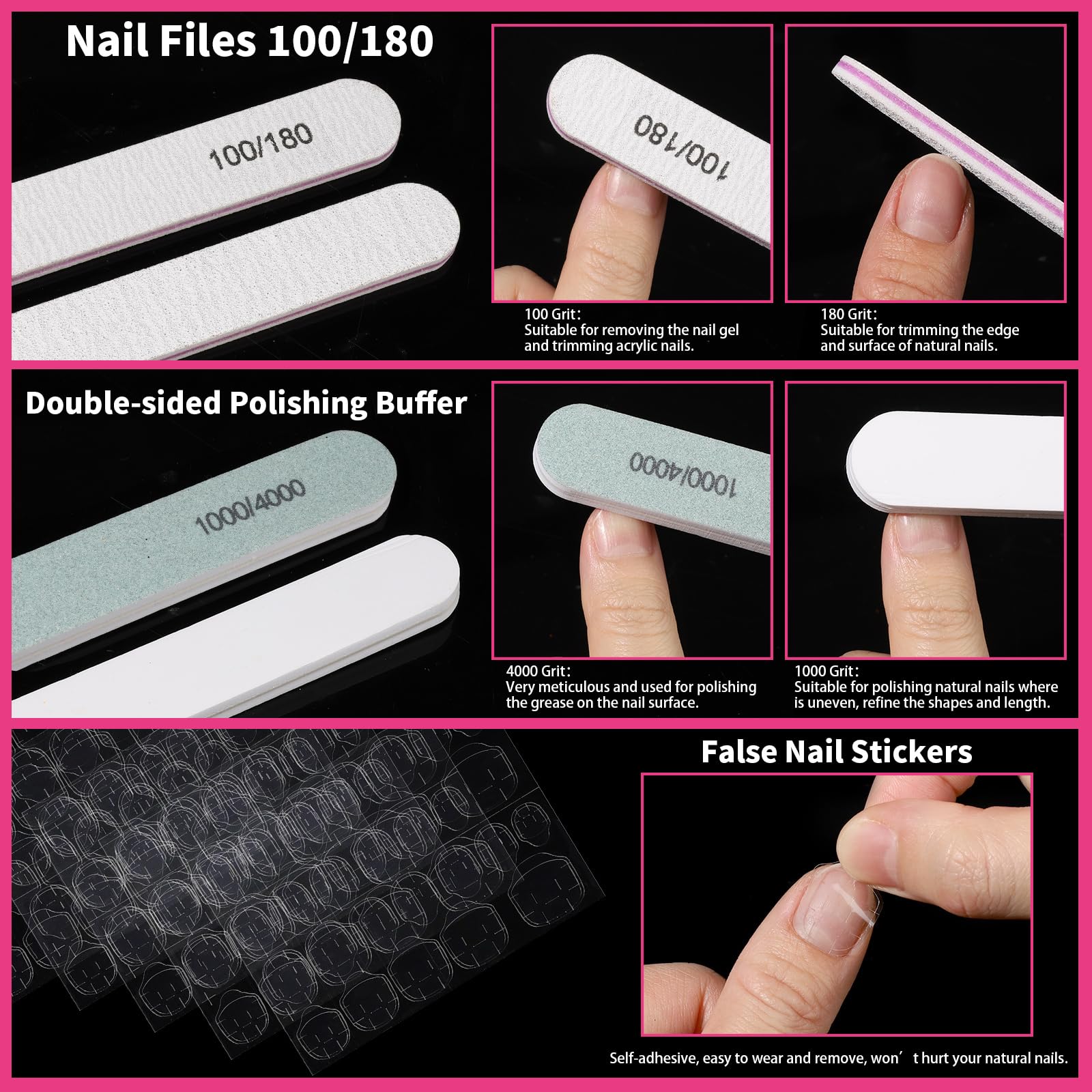 Fandamei foil flakes and gems for glamorous nail accents.