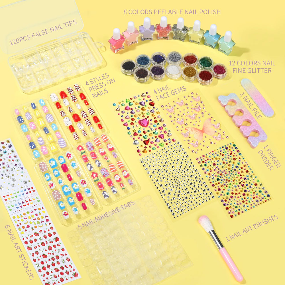 FANDAMEI nail art tools set includes brush and file for precise DIY work.