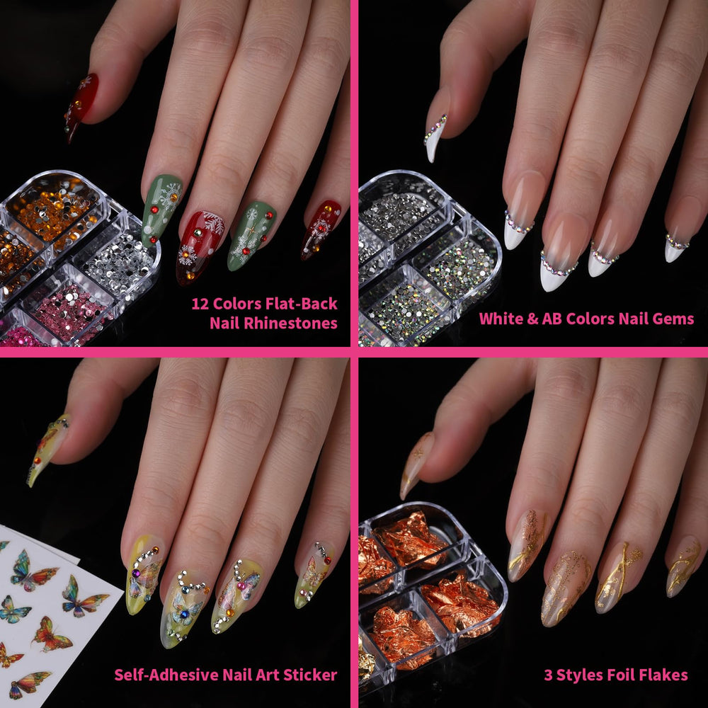 Fandamei 15 piece nail brush set for precise decor.