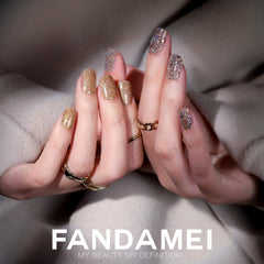 Fandamei glitter nails add sparkle for party-ready fingertips and glam looks.