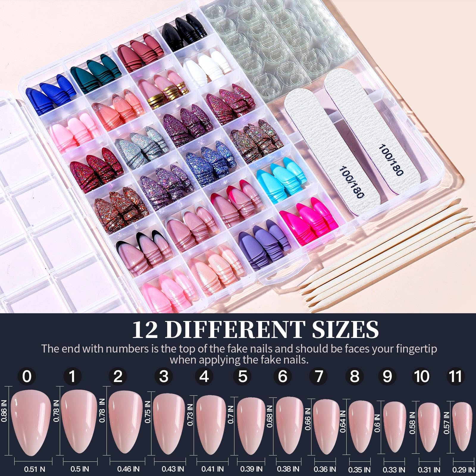 Fandamei nail file kit with prep tools for shaping and fit