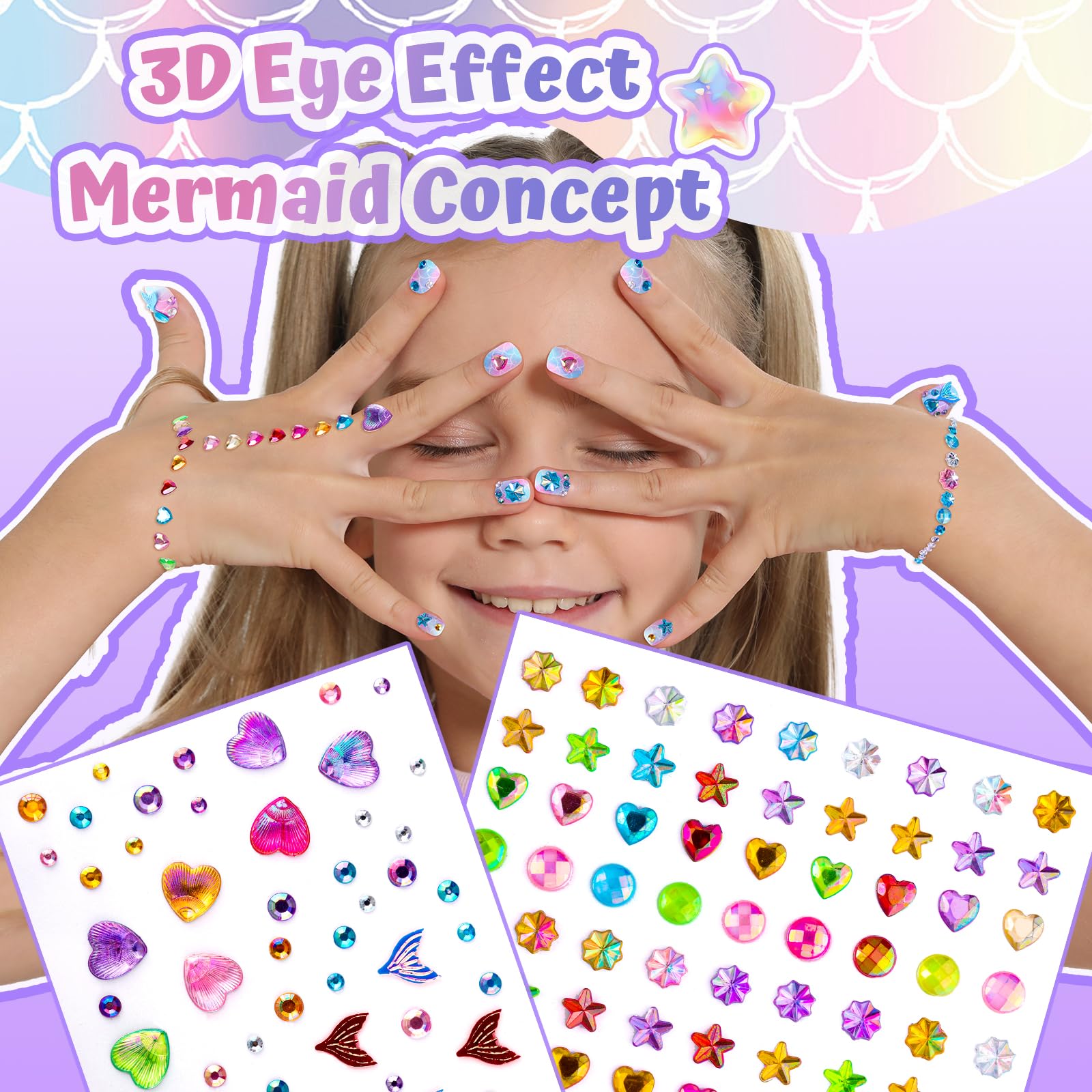 FANDAMEI self adhesive tabs included for easy, glue-free application