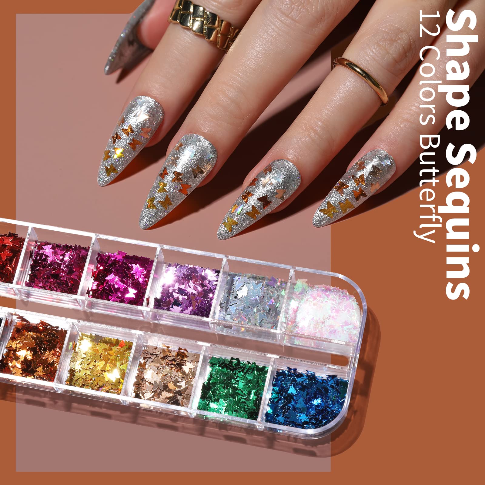 Fandamei iridescent sequins 12 shapes catch light for delicate accents