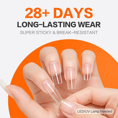 Fanisn 9-in-1 gel nail glue UV cure yields crystal-clear results.