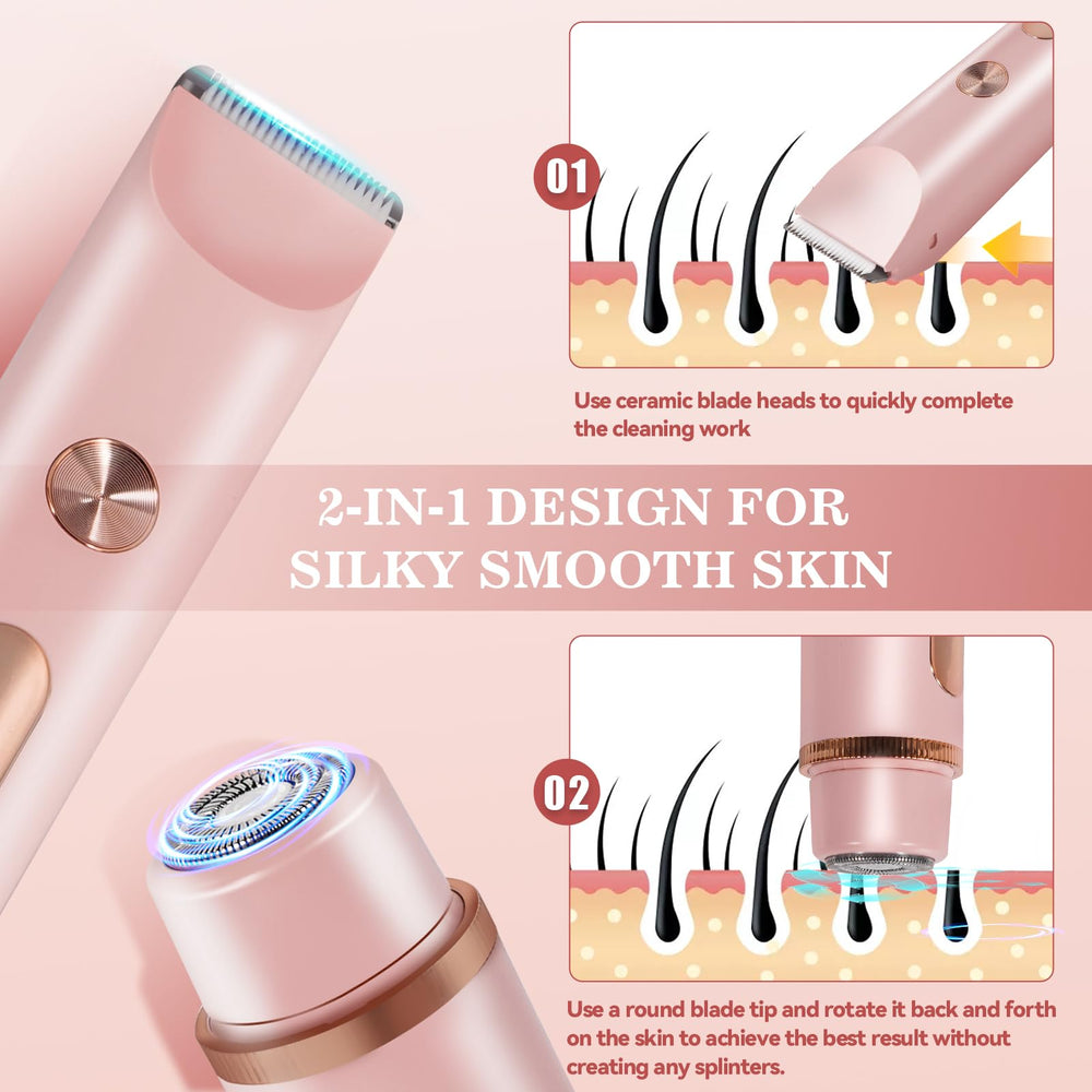 FANKRUAI Bikini Trimmer 2in1-use for bikini lines and legs without extra tools