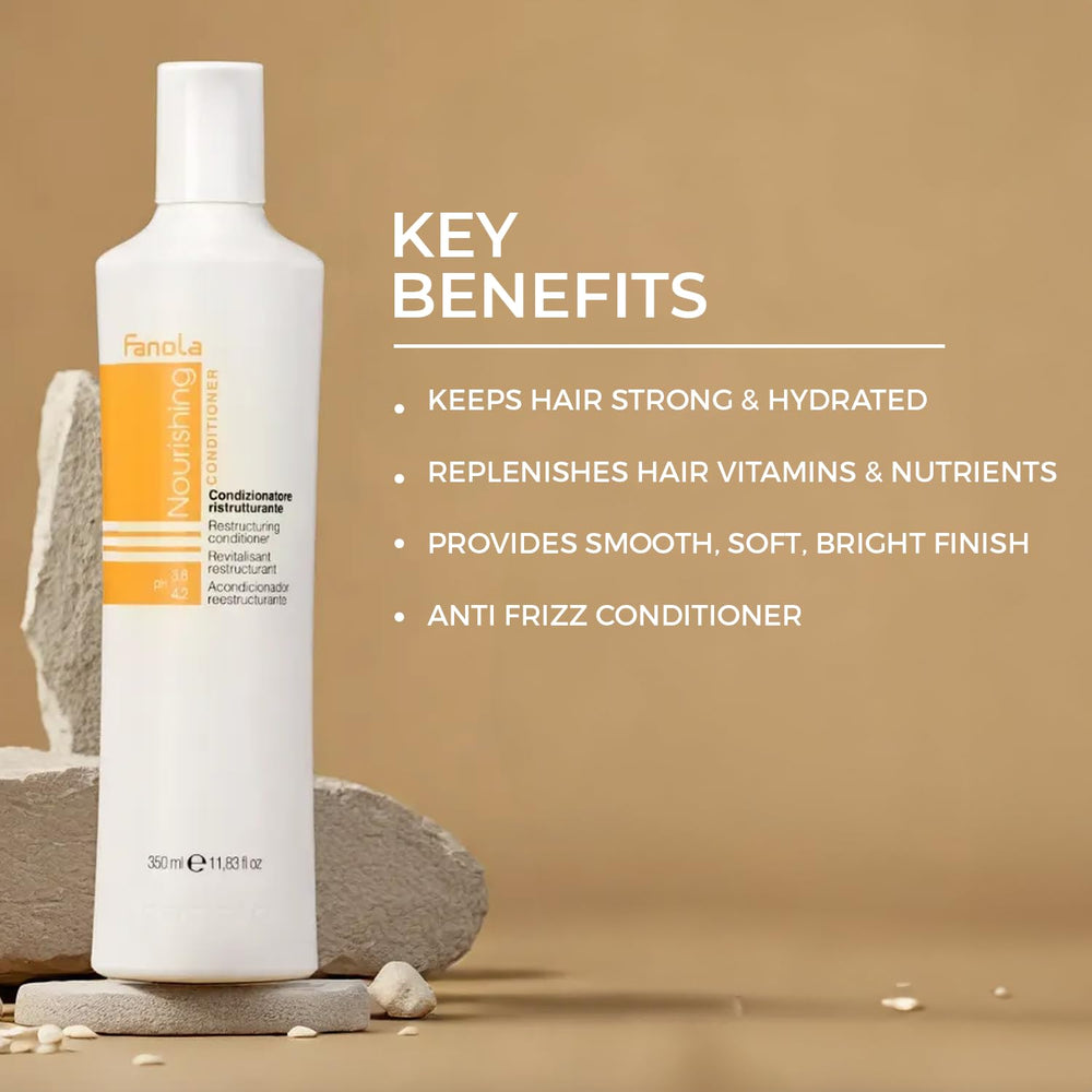 Fanola argan oil ingredient visual showcases nourishing shine benefits.