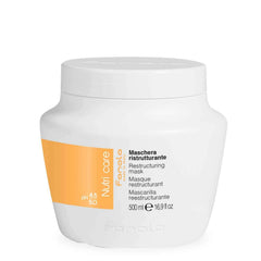 Fanola deep-conditioning hair mask bottle closeup for hydrated, nourished hair.