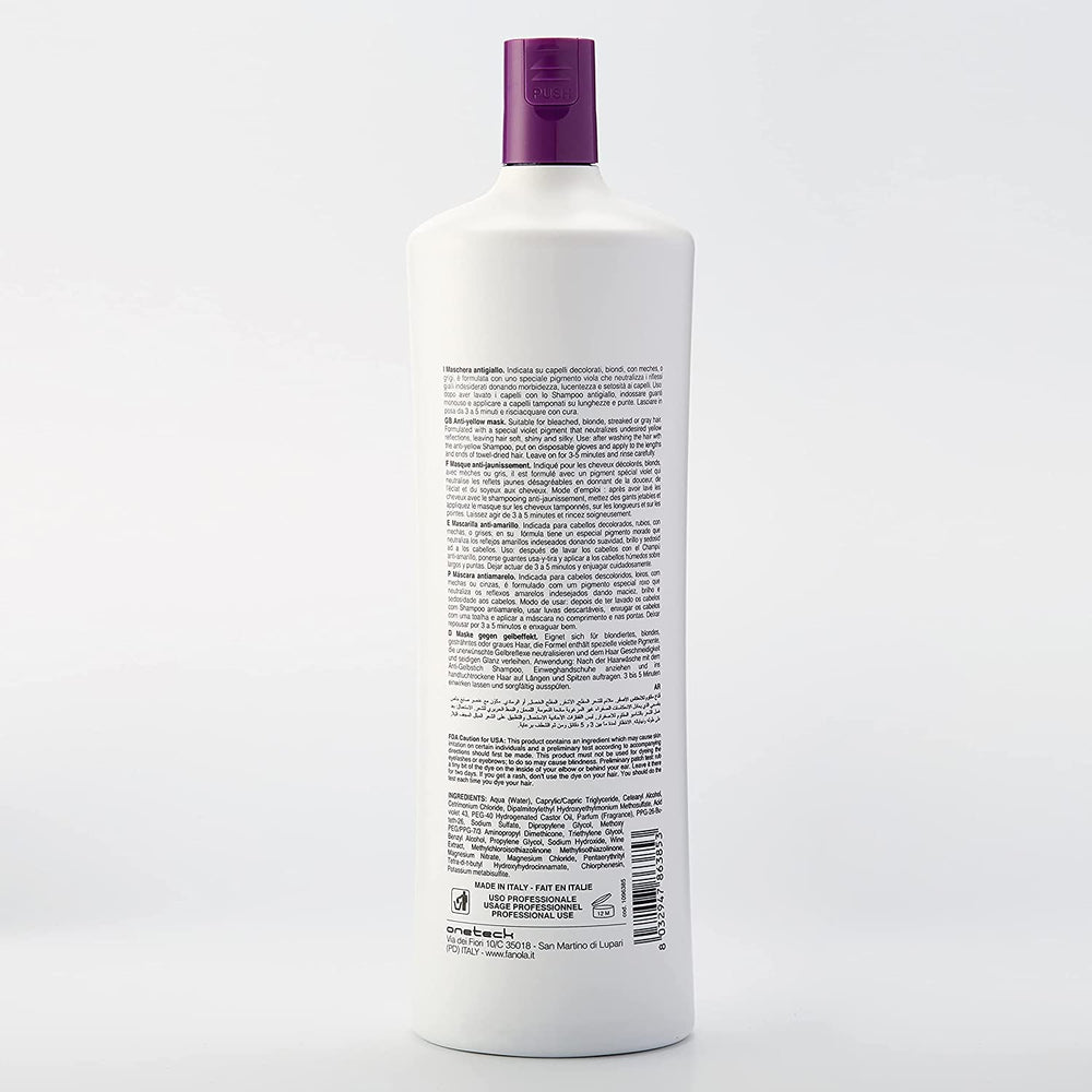 Close-up of creamy purple mask texture ready for application