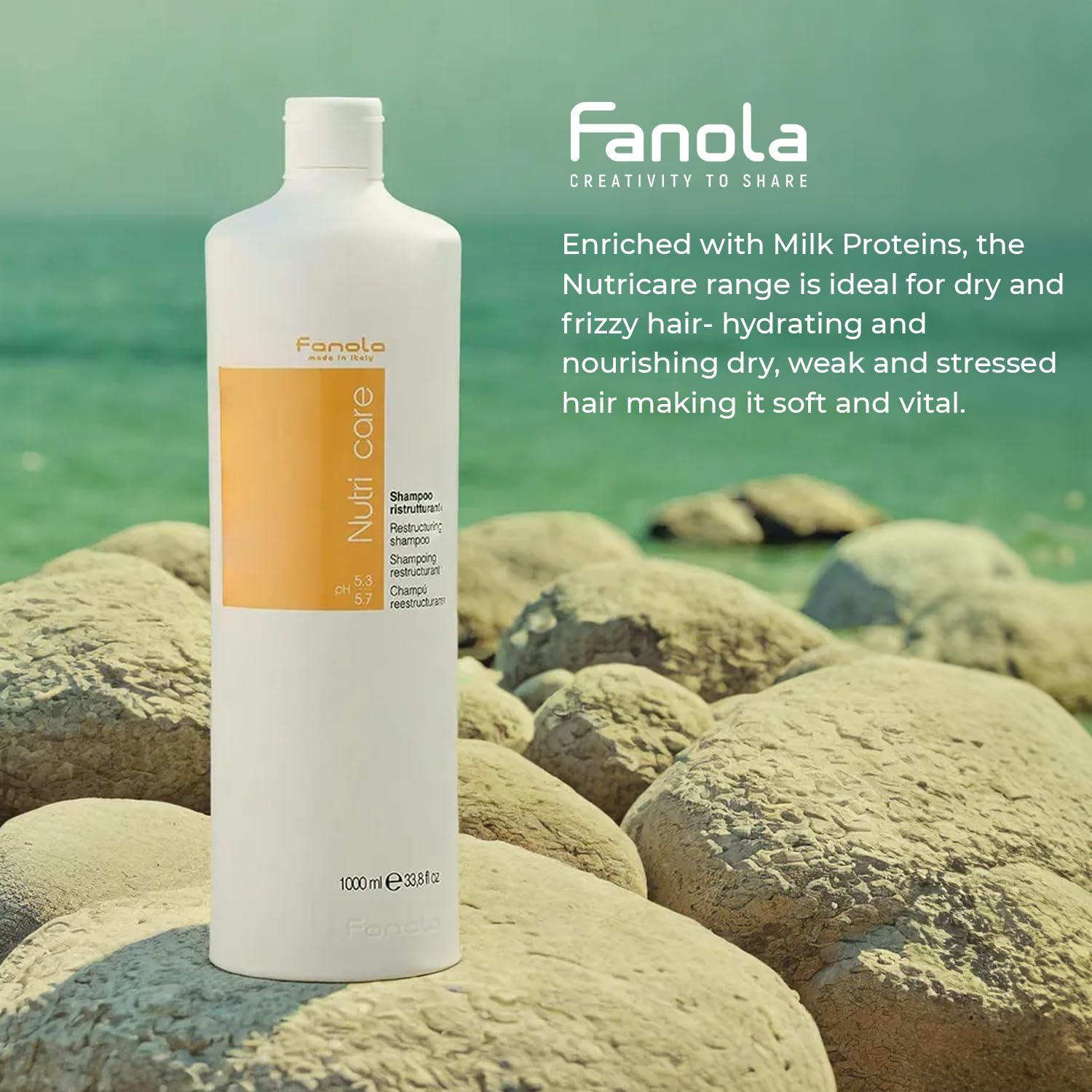Fanola Restructuring Shampoo frizz-control-closeup highlights shine and smoother texture.