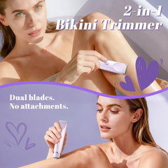 Fanovae Bikini Trimmer Lavender two precision zones close-up