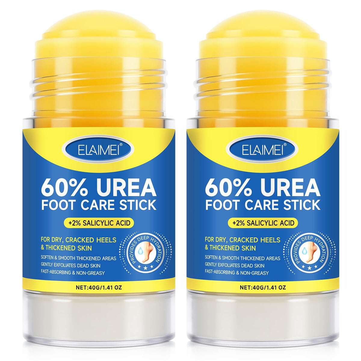 FANSHI's 2pcs Urea Cream 60% stick offers precise heel treatment.