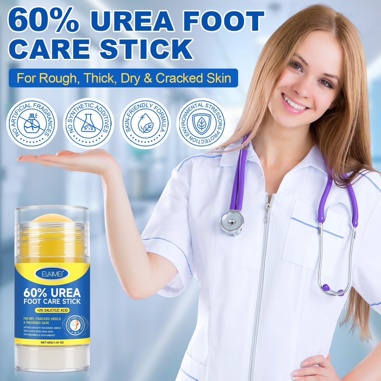 FANSHI daily foot-care multi-function stick supports healthy feet.