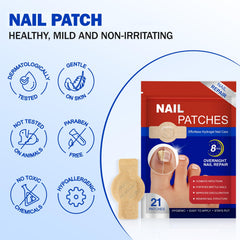 Fanshi Nail Patches close-up shows breathable fabric and gentle formula