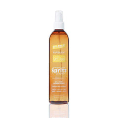 Fantasia Spritz Mega Hold Spray bottle illustrating fast-drying hold for long-lasting styles.