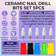 FANTEXY extrafine ceramic bit enables gentle cuticle smoothing and prep