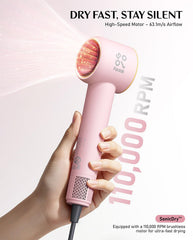 Fanttik Solo SonicDry H10 PRO ionic technology for frizz control.