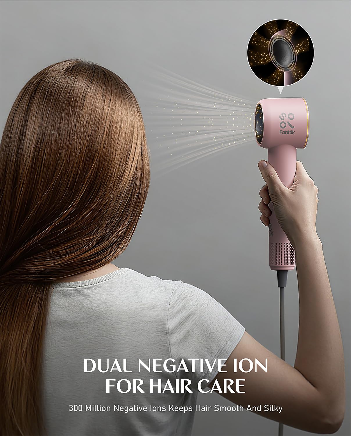 Fanttik Solo SonicDry H10 PRO 1000x/sec temperature control for gentle styling.