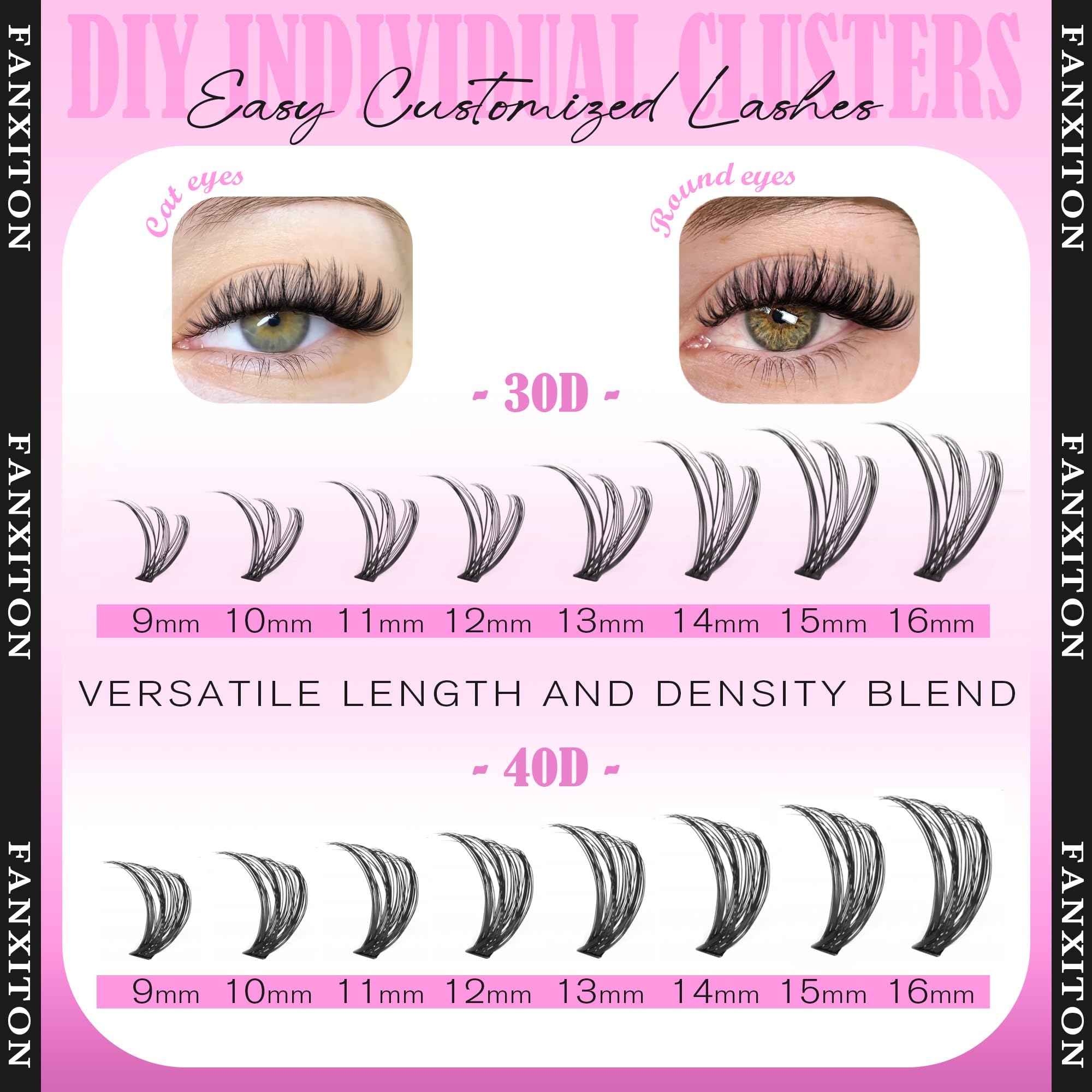 FanXiton cluster lashes reusable for multiple looks.
