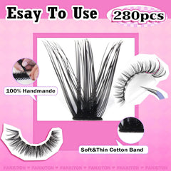 FANXITON cluster lashes tweezers for precise placement