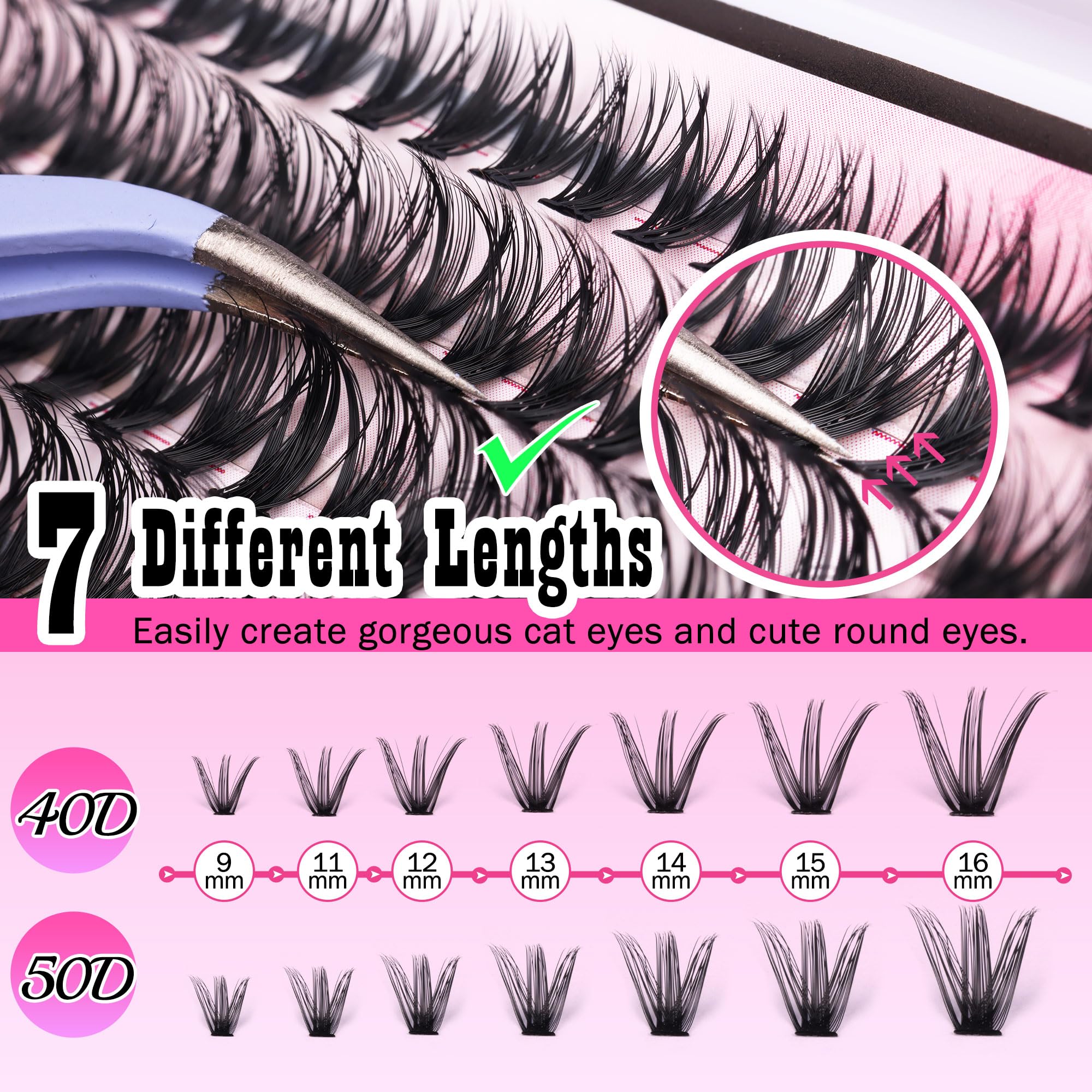 FANXITON eyelash clusters brush keeps clusters tidy during application