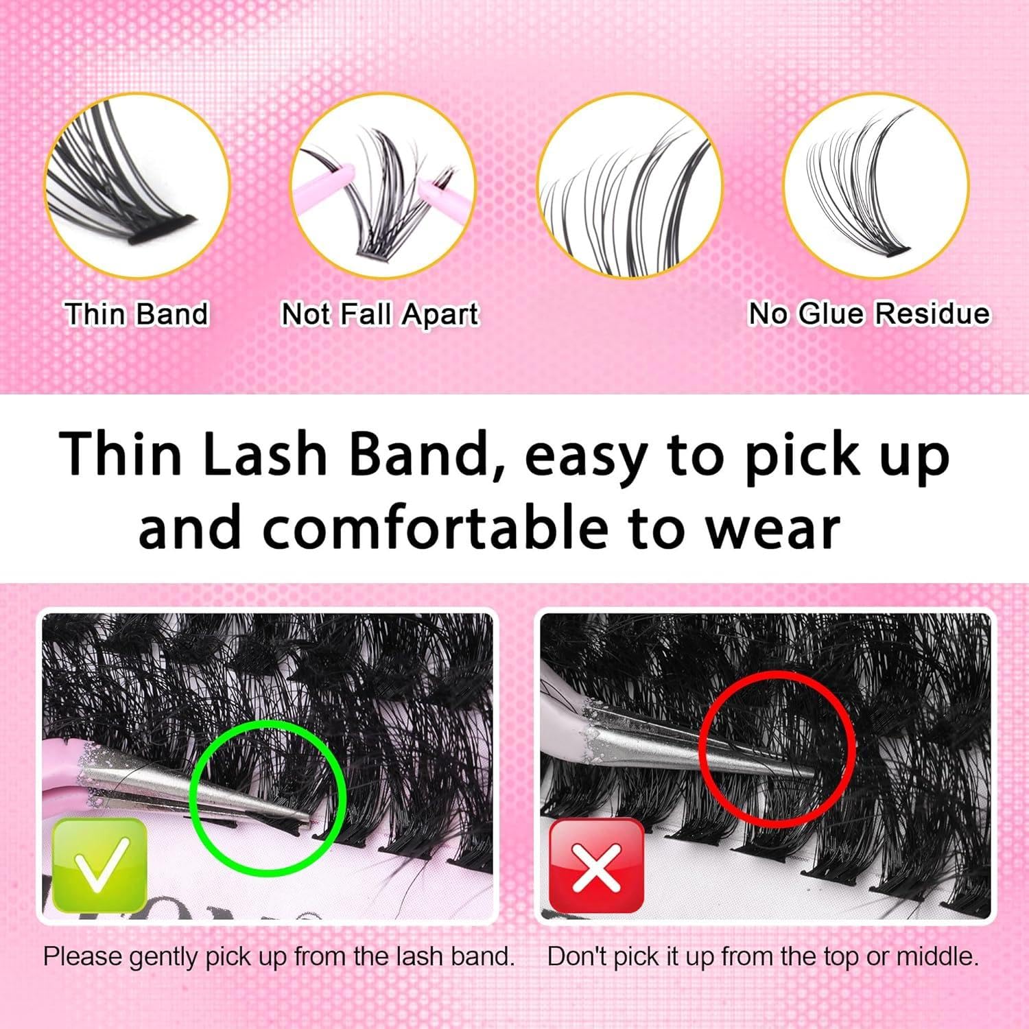 FANXITON lash tweezers pictured aiding precise placement.
