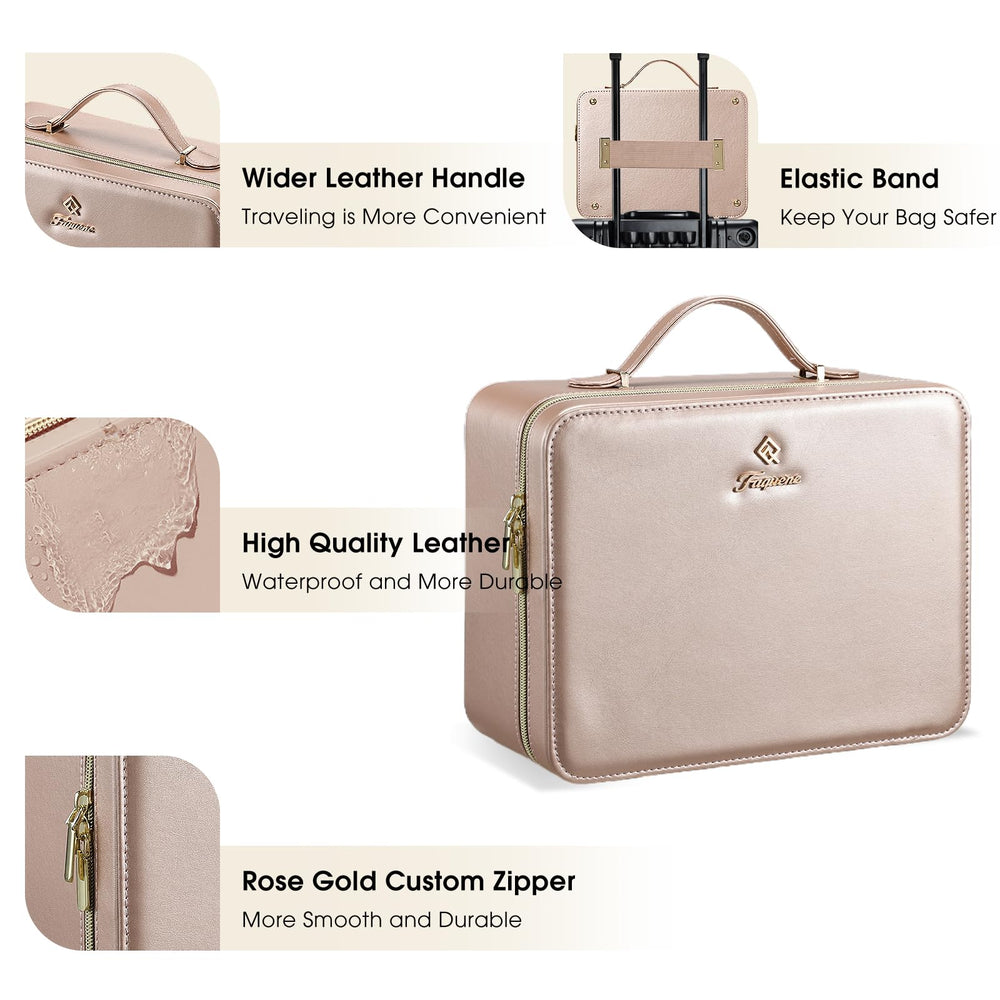 Faquenc detachable dividers keep cosmetics secure and clutter-free when moving between locations.