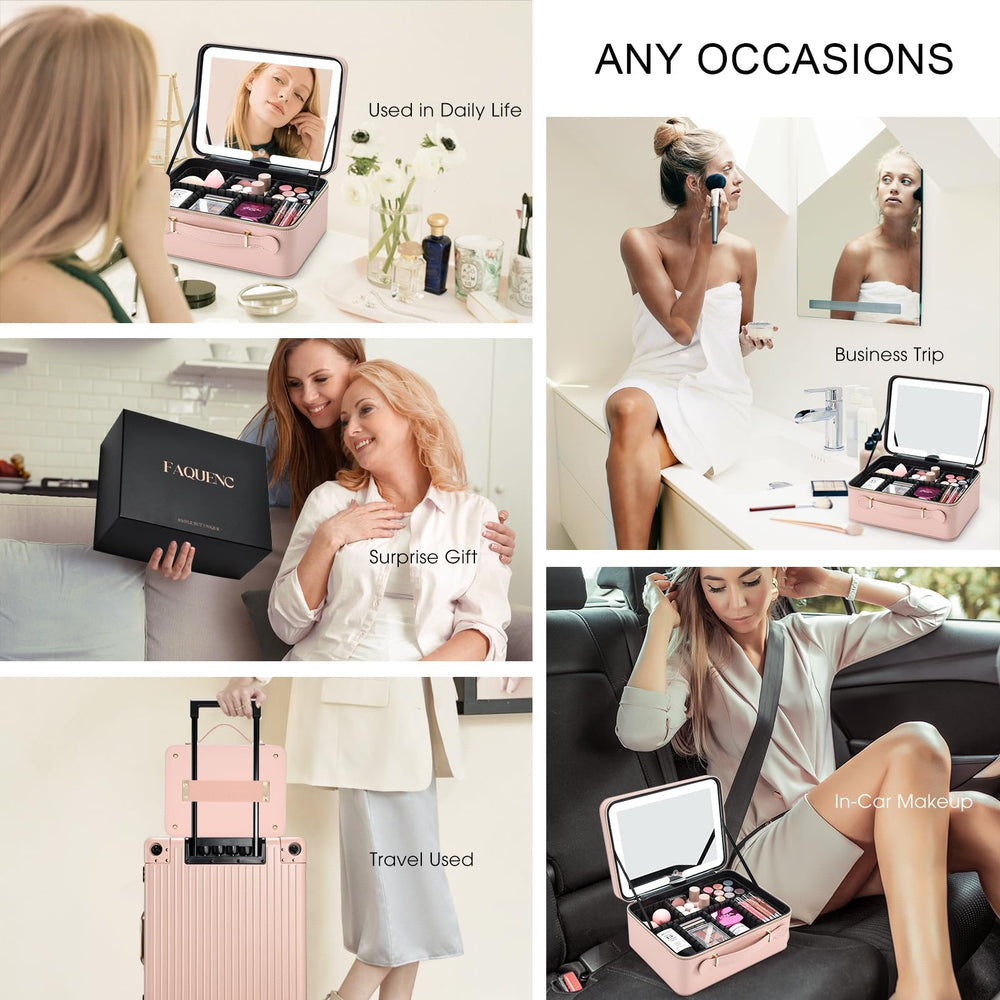 Faquenc makeup case makes a thoughtful gift for makeup lovers on special occasions.