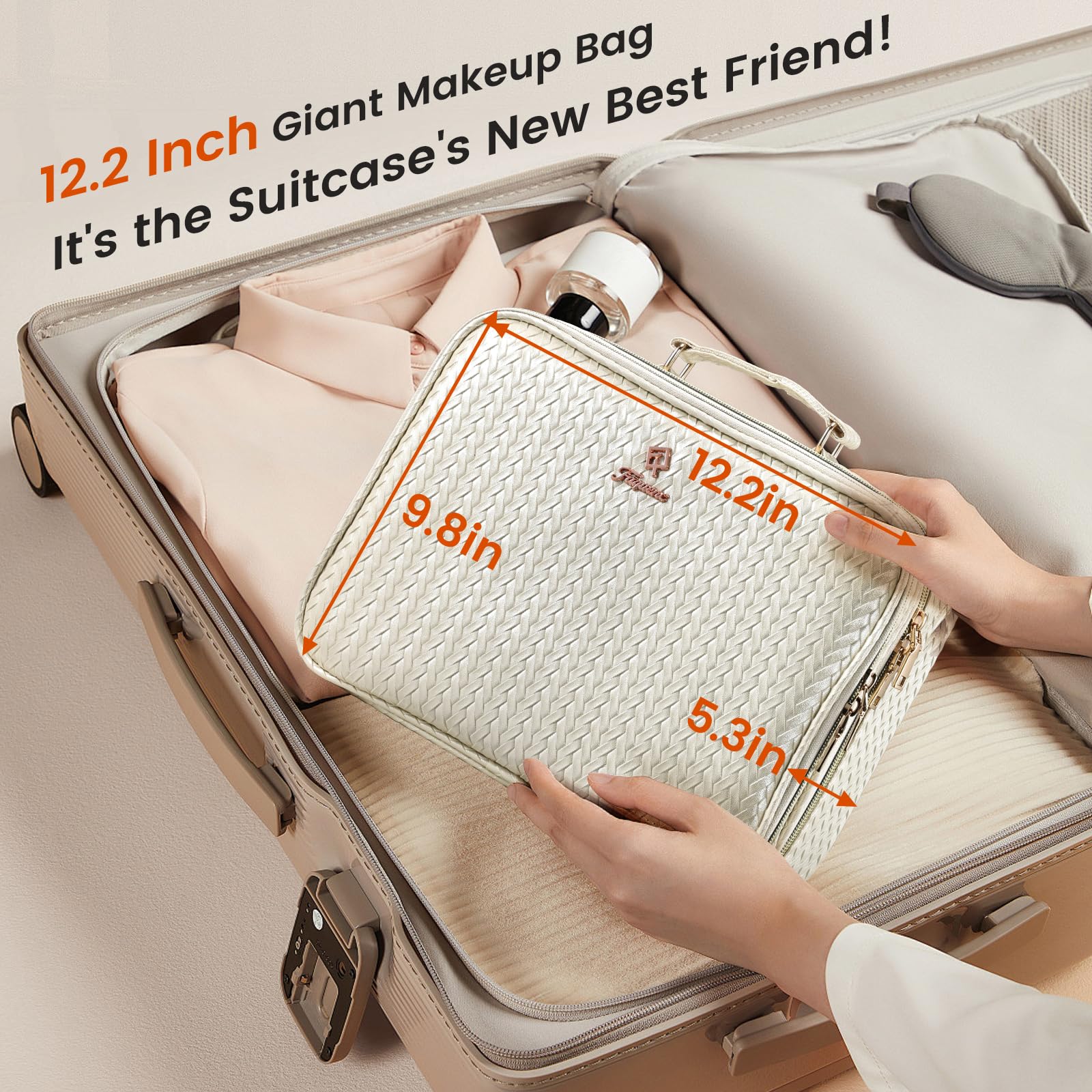 Faquenc makeup bag features three-color light modes for precise makeup lighting