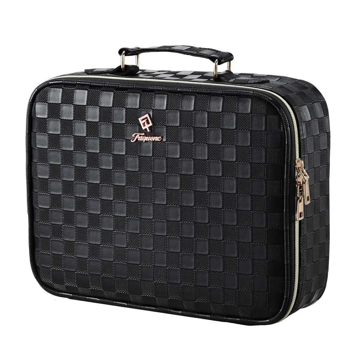 Faquenc makeup bag with LED mirror provides on-the-go accurate makeup with adjustable lighting.