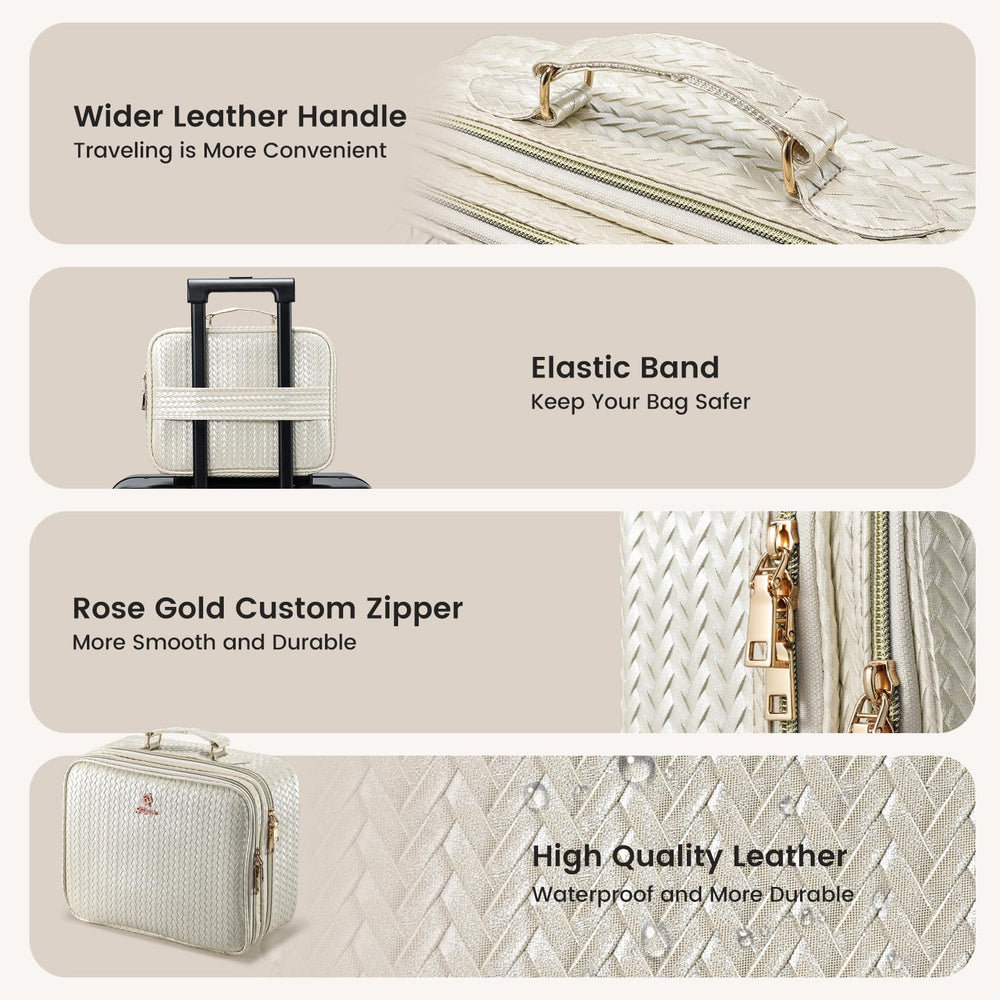 Faquenc makeup bag luggage strap enables easy carry with other luggage