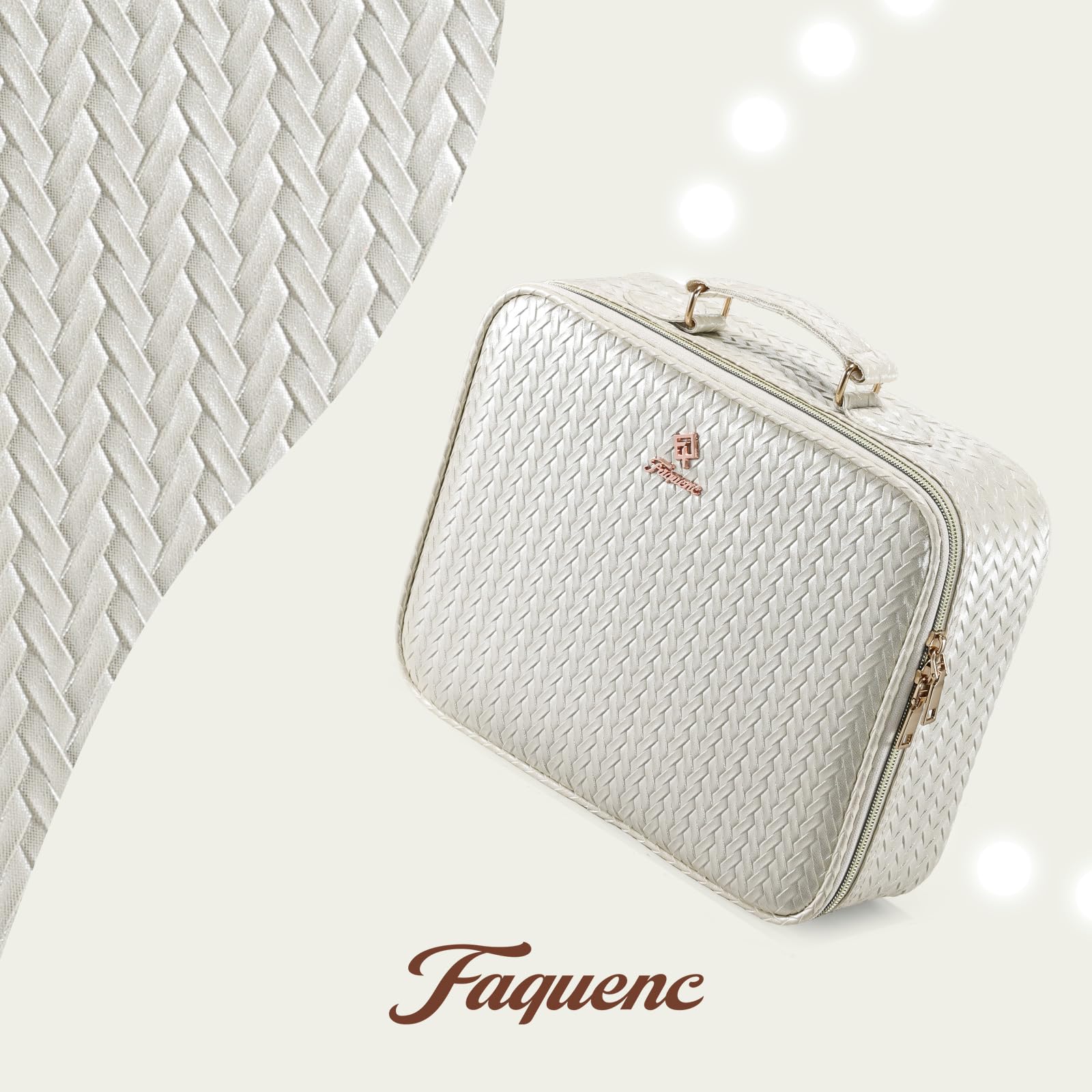 Faquenc removable EVA dividers protect cosmetics and prevent leaks during travel.