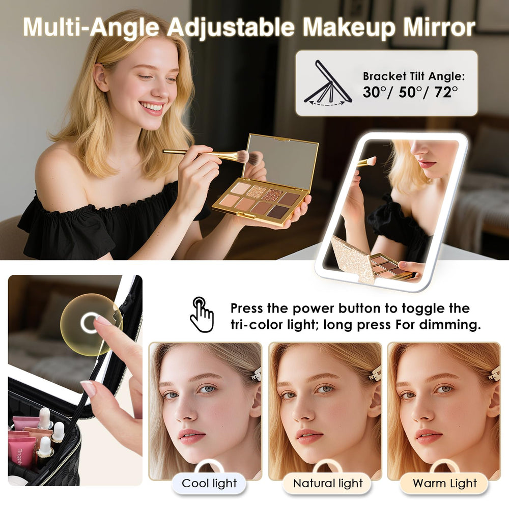 Faquenc makeup bag removable dividers offer customizable cosmetic organization.