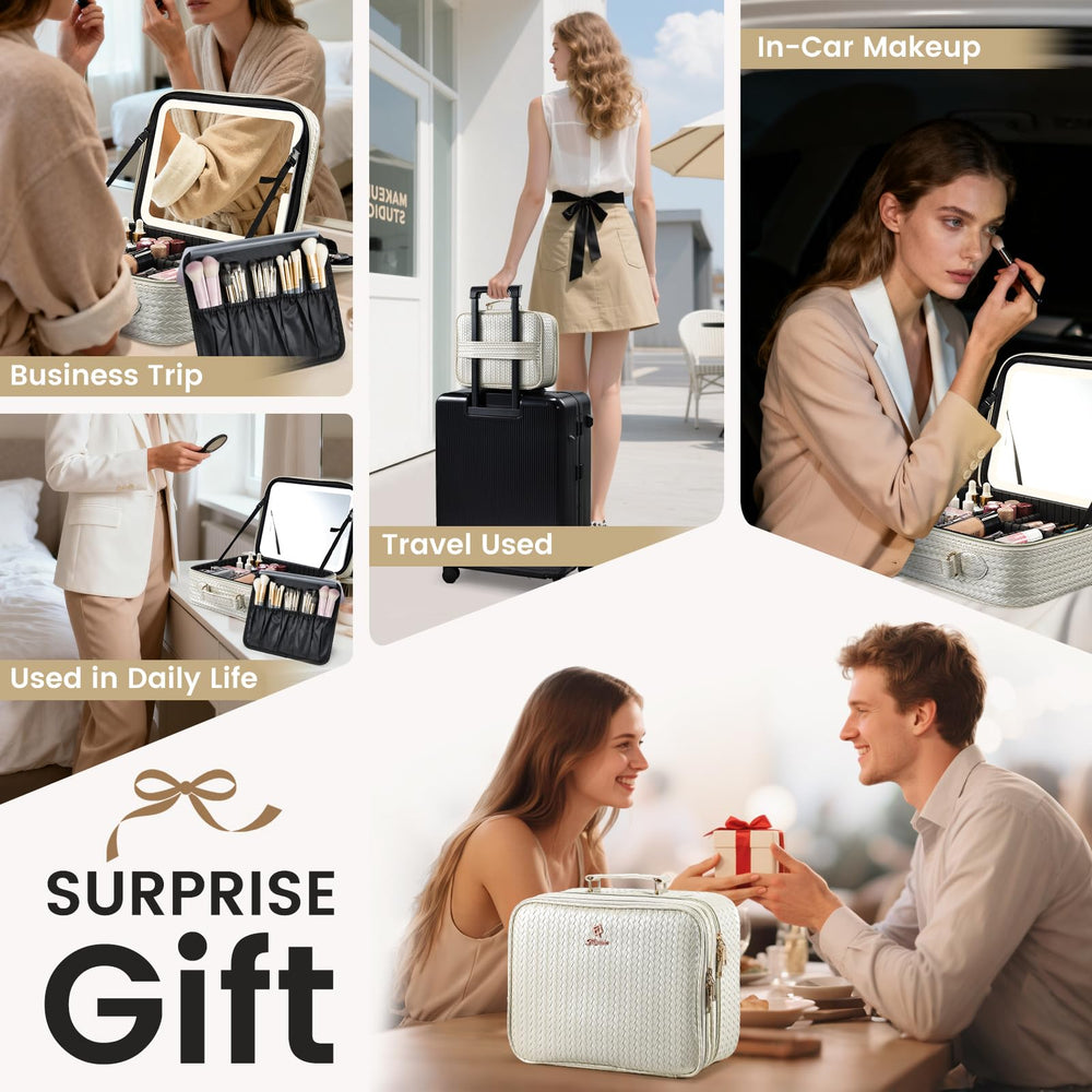 Faquenc makeup bag Type-C charging cable included for on-the-go power