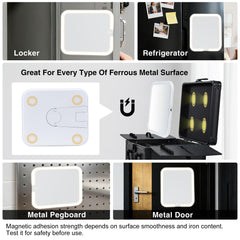 Faquenc makeup case with full-screen LED mirror for precise application