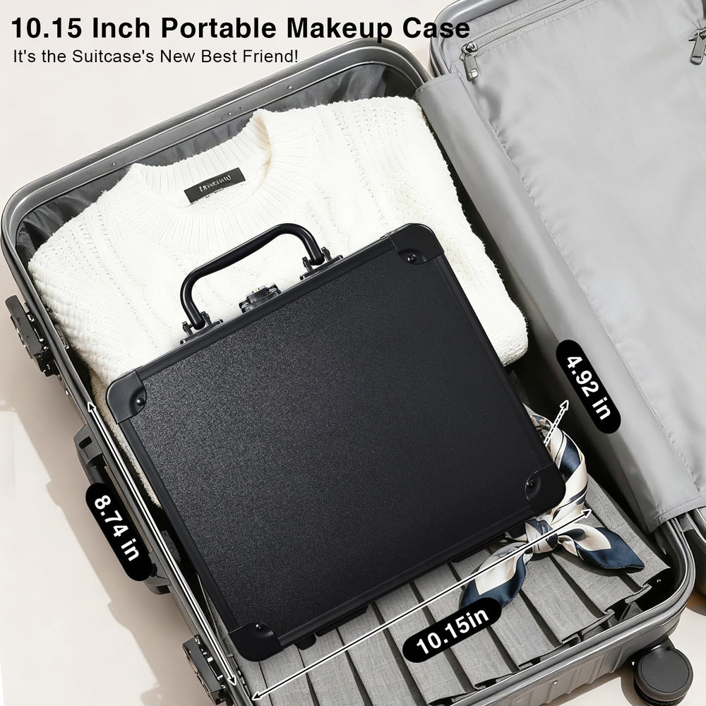 Faquenc makeup case travel-friendly compact design fits in luggage