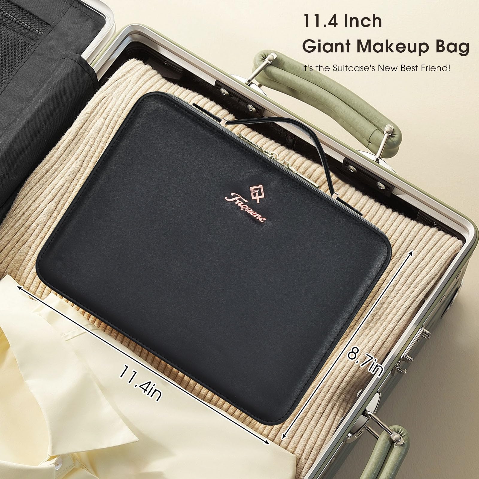 Faquenc portable travel case with luggage strap for easy transit.