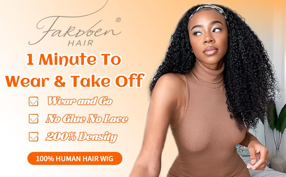 Fardoen headband wig beginner-friendly setup highlights quick wear