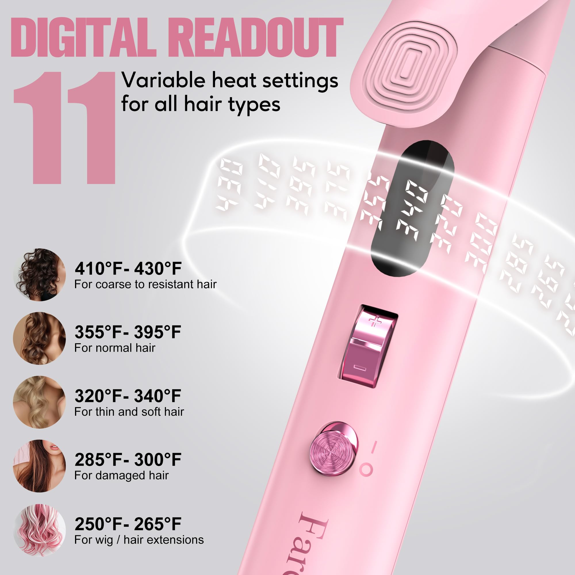 FARERY 11 heat settings with LCD display for precise control