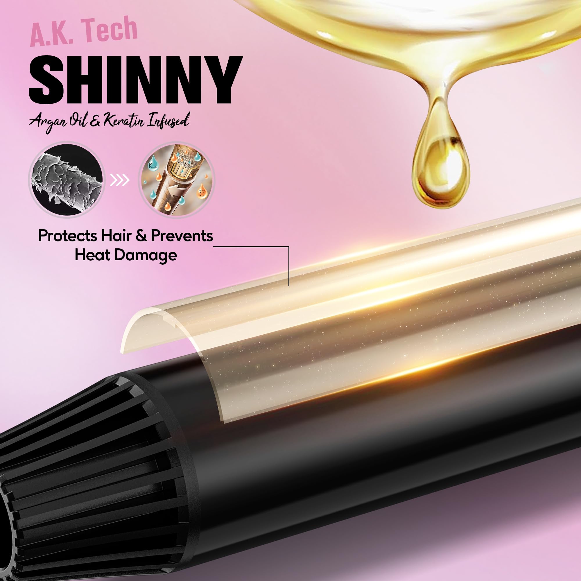 FARERY 11-heat-settings LCD display highlights precise temperature control for hair types.