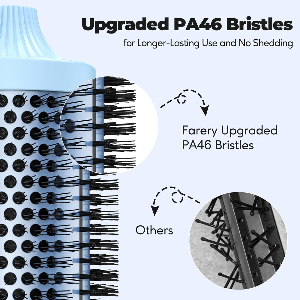 Farery 2.4-inch thermal brush shows five heat settings for tailored styling options